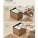 Songmics Folding Coffee Brown Storage Bench 41x31cm