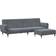 vidaXL Velvet Dark Grey Sofa 220cm 2Stk. Zweisitzer