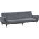 vidaXL Velvet Dark Grey Sofa 220cm 2Stk. Zweisitzer