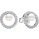 Pandora Treated Freshwater Cultured & Pavé Halo Stud Earrings - Silver/Pearls/Transparent