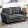 Homcom Couch with Nailhead Trim Rolled Arm Charcoal Grey Sofa 156cm 2 Seater