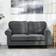 Homcom Couch with Nailhead Trim Rolled Arm Charcoal Grey Sofa 156cm 2 Seater