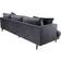 Venture Home Sofia Dark Grey Sofa 259cm 3 personers