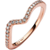 Pandora Sparkling Wave Ring - Rose Gold/Transparent