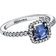 Pandora Sparkling Square Halo Ring - Silver/Blue/Transparent