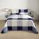 OHS Gingham Fleece Duvet Cover Blue (200x200cm)