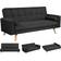 Yaheetech Clic Clac Black Sofa 185cm 2 Seater