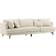 Sky Furniture Sofia Beige Sofa 260cm 3 Seater