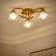 Dunelm Selana Semi Gold Ceiling Flush Light 42cm