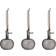 Iittala Oiva Toikka Grey Julgranspynt 9cm 3st