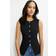 DYNAMITE Emery Round Neck Flyaway Vest - Jet Black