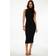 DYNAMITE Emma Mock Neck Midi Dress - Jet Black