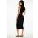 DYNAMITE Emma Mock Neck Midi Dress - Jet Black