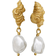 Maanesten Frigg Earrings - Gold/Pearls