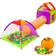 tectake Large Play Tent with Tunnel + 200 Balls