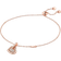 Michael Kors MK Bracciale forma di cuore in argento sterling con placcatura in metallo prezioso pavé Oro Rosa ONE