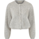 Gina Tricot Knitted Cardigan - Light Grey Melange