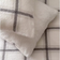 Argos Home Checked Grid Fleece Bedding Set Double Duvet Cover Beige (200x200cm)