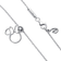 Pandora Disney Minnie Mouse Silhouette Collier Necklace - Silver/Transparent