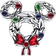 Pandora Disney Mickey Mouse Christmas Wreath Charm - Silver/Multicolour