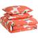 Marimekko Unikko Duvet Cover White, Green, Orange (233.7x223.5cm)