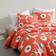 Marimekko Unikko Duvet Cover White, Green, Orange (233.7x223.5cm)