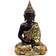 Puckator Black & Orange Gold Thai Buddha Contemplation Figurine 21cm