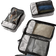 Amazon Basics Amazon Basics Cubes d'emballage pour Valise, Organisateurs de Voyage, Fermeture Éclair, Lot de 4, Moyennes, Gris