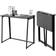 Industrial Style Black Writing Desk 40x80cm