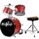 Music Alley Music Alley 3 Piece Kids Drum Set with Drum Sticks & Drum Throne Seat