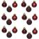 Shatchi Unbreakable Balls Burgundy Christmas Tree Ornament 3cm 24pcs