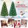 Costway 30 Star LED Lights Fiber Optic Artificial Green Christmas Tree 180cm