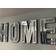 Touch of Vogue Crushed Diamond Home Letters Silver Wall Decor 30x50cm