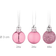 Relaxdays Baubles Rose Julgranspynt 4cm 96st