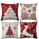 Jojomino Christmas Decor for Home Cushion Cover White, Red (45x45cm)