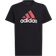 adidas Junior Essentials Two Color Big Logo Cotton Tee - Black/Better Scarlet/White