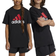 adidas Junior Essentials Two Color Big Logo Cotton Tee - Black/Better Scarlet/White