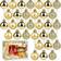 Ruisita Shatterproof Gold Christmas Tree Ornament 3cm 36pcs