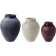 Knabstrup Keramik Ribbed Berry/Sand/Dark Blue Vase 11cm 3stk