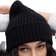 H&M Rib-Knit Beanie - Black