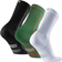 Danish Endurance Long Distance Crew Running Socks 3-pack - Black/Green/White
