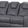 B&Q Sydney Grey Full Fabric Manual Reclining Sofa 205cm 3 Seater