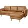Lifestyle Solutions Garren Chaise Sectional Carmel Sofa 83.1" 3 Seater