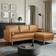 Lifestyle Solutions Garren Chaise Sectional Carmel Sofa 83.1" 3 Seater