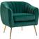 Homcom Shell Shaped Emerald Green Armchair 73cm