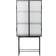 Ferm Living Haze Vitrine Reeded Glass/Black Glass Cabinet 70x155cm