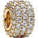 Pandora Sparkling Pavé Triple Row Charm - Gold/Transparent