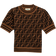 Fendi Girl's Knitted Ff Top - Brown