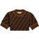 Fendi Girl's Knitted Ff Top - Brown
