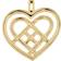 Rosendahl Weaved Heart Gilded Christmas Tree Ornament 6.5cm